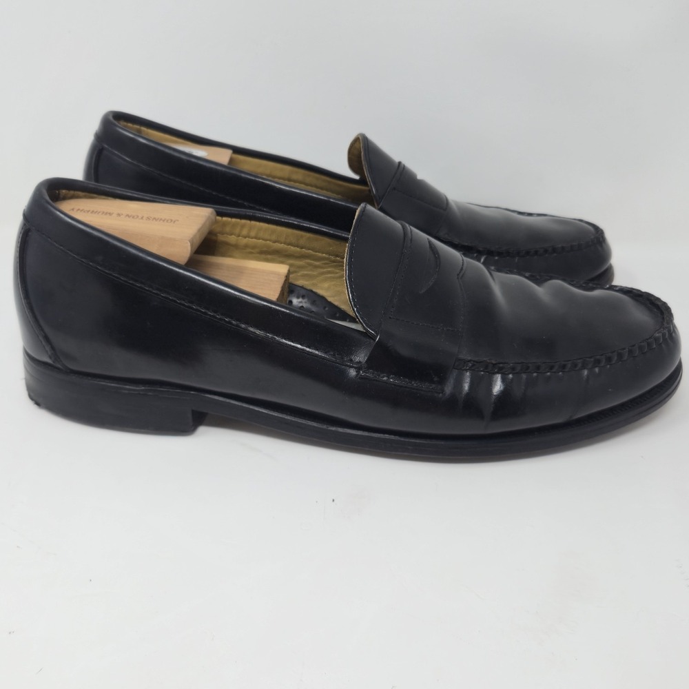 Brooks Brothers Mens Black Leather Penny Loafers Size 12 D Slip On Dress Shoes - Picture 2 of 16